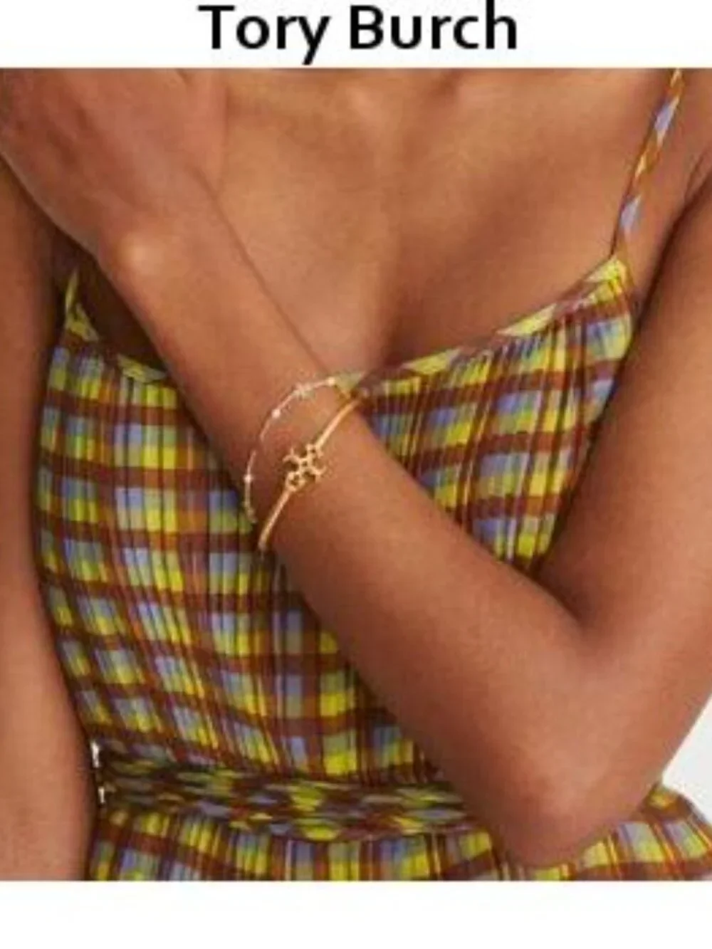 Tory Burch Eleanor Hinged Cuff Bracelet in Tory Gold (Brand New)